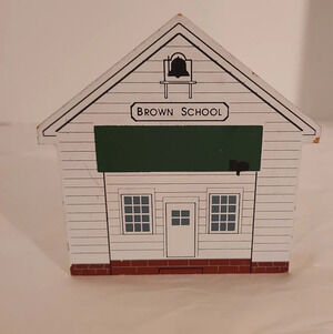 Vintage 1991 The Cat's Meow Ohio Amish Series Brown School Shelf Sitter